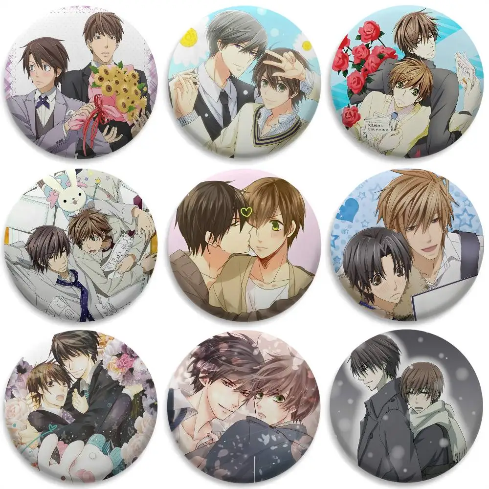 Insignias de Anime S-Sekaiichi Hatsukoi, broches redondos exquisitos, pines creativos para ropa, sombrero, mochila, accesorios de regalo