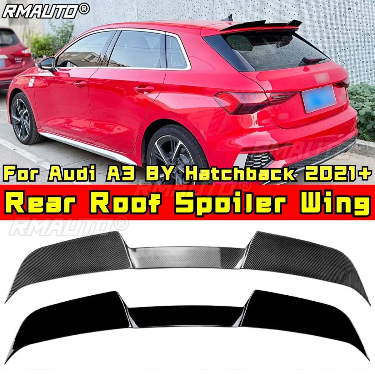 

Для Audi A3 8Y хэтчбек 2021+ задний крыши спойлер на крышу автомобильные аксессуары