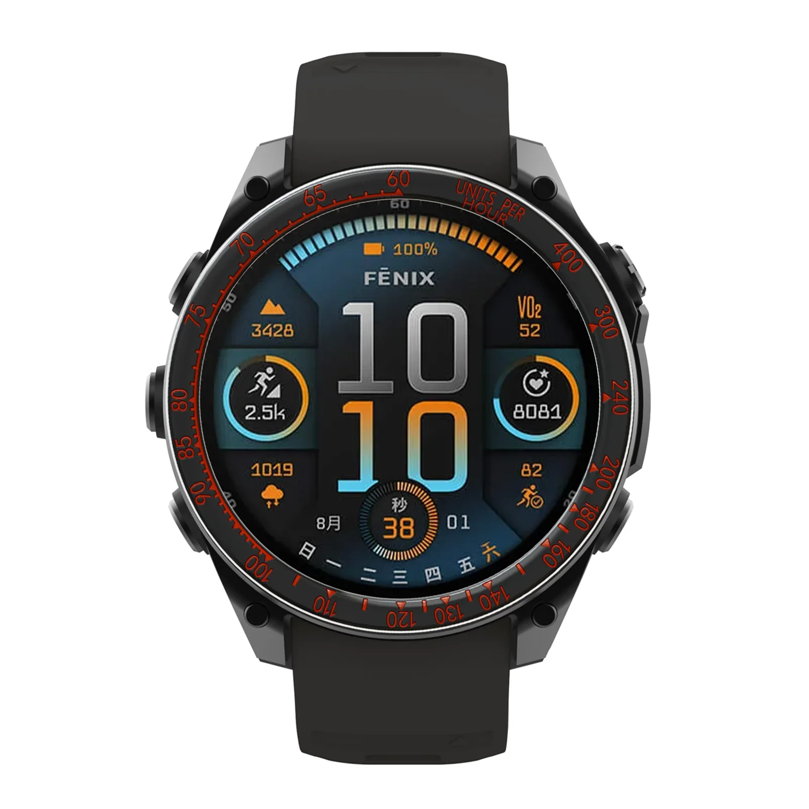 Bisel de Metal para reloj inteligente Garmin Fenix 8, 51mm, 47mm, 43mm, marco de escala de tiempo/velocidad, anillo protector Fenix 8, 51mm, 47mm, 43mm