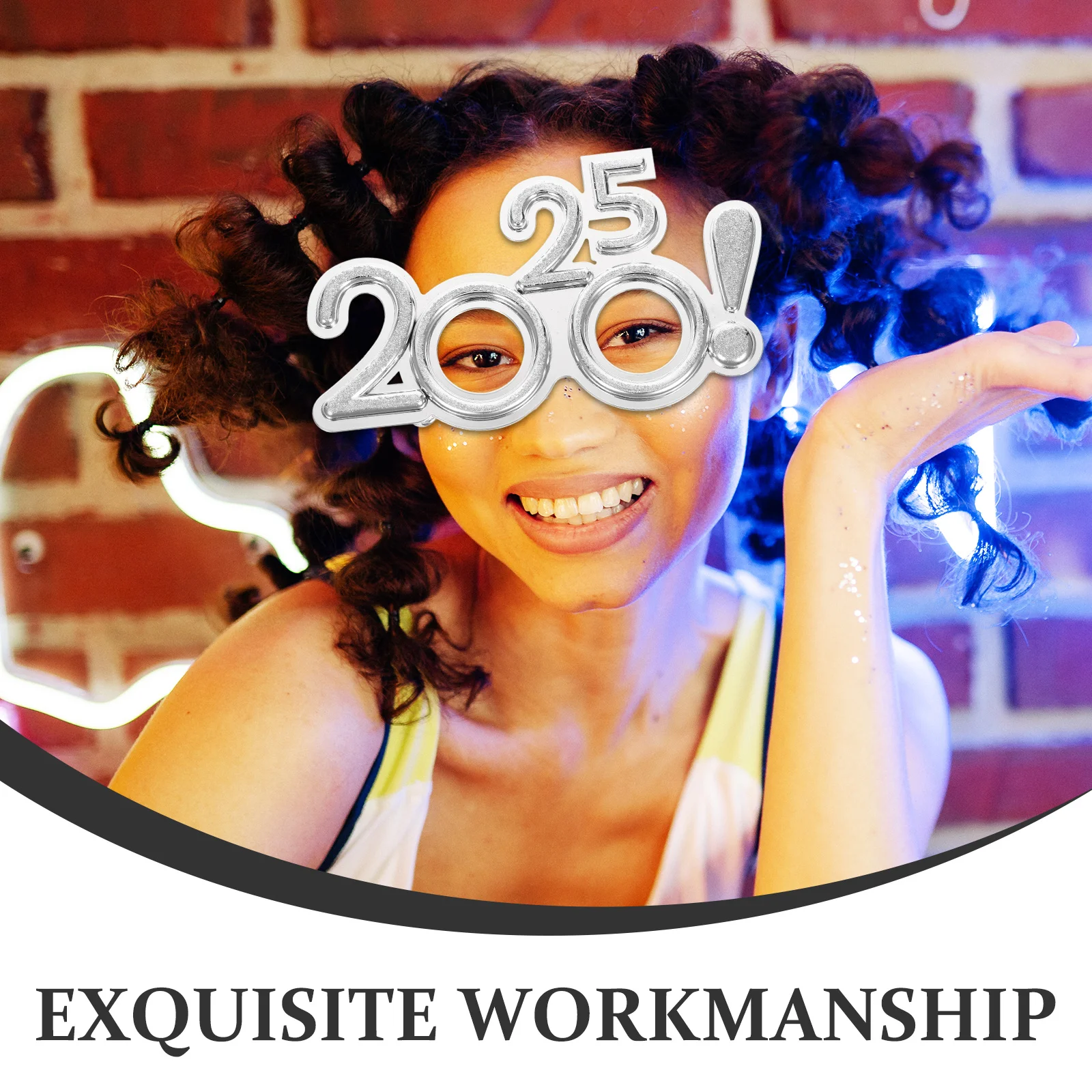 

Очки для новогодней вечеринки 2025 года, забавные очки с цифрами, легкие, удобные для всех типов лица, моделирующие очки 2025 года