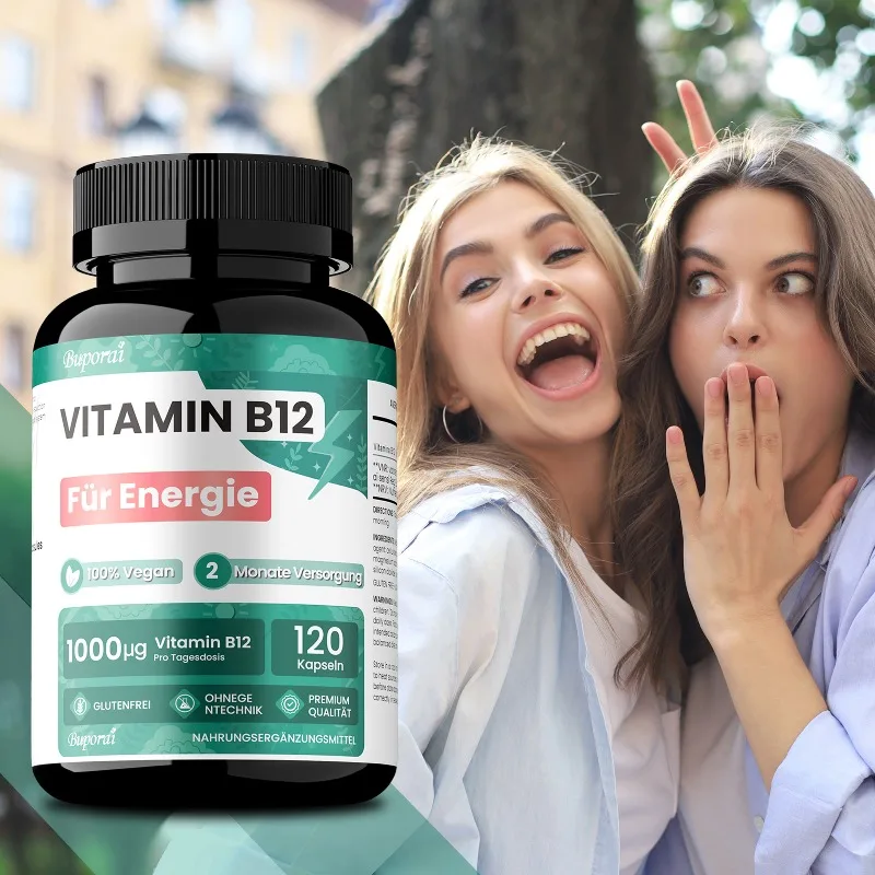 

Vitamin B12 1000mcg - Provides Energy, Metabolism, Supports Brain and Nervous System Health, Improve Memory and Mental Clarity