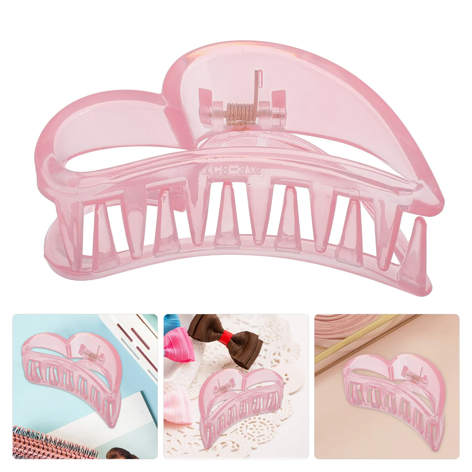 

Большая заколка-краб в форме сердца для женщин, элегантный аксессуар для волос, модная заколка для пучка в западном стиле, праздничная заколка, декоративное украшение для волос