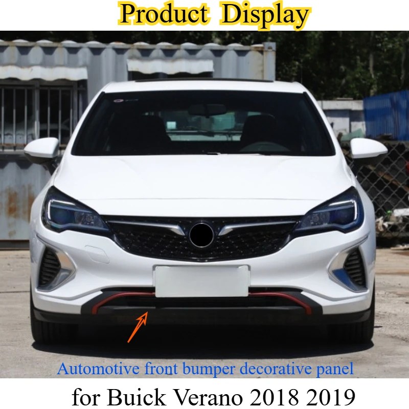لسيارة بويك فيرانو 2018 2019 ثلاثة صناديق المصد الأمامي شريط لامع/المصد الأمامي مطلي شريط أسود مضاد للتصادم