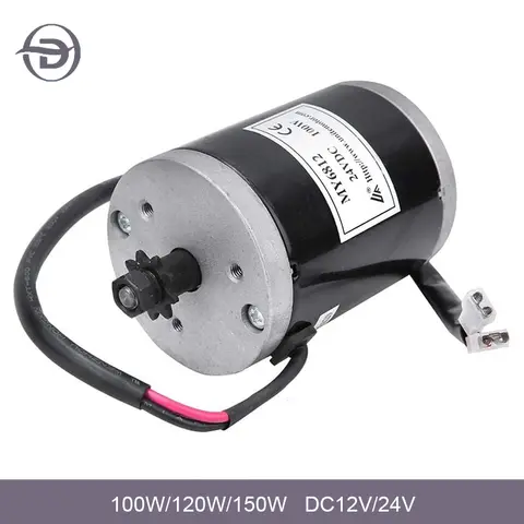 MY6812 150W 120W 100W DC 12V/24V 高速モーター、小型DCブラシモーター、電動機用ベルトプーリー付きブラシモーター