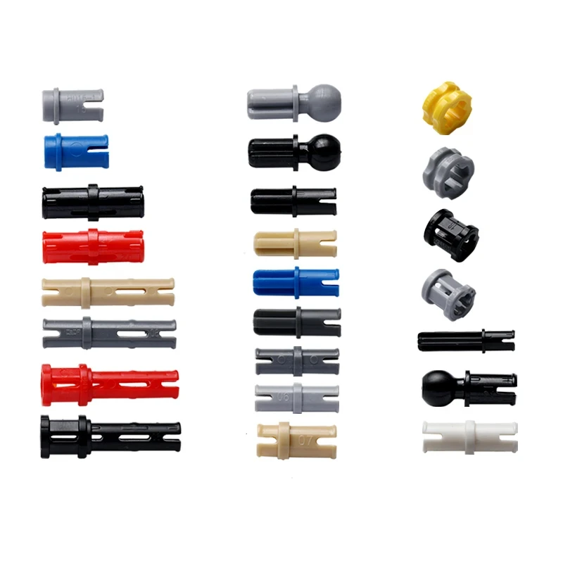 100Pcs/lot Technical Part Connector Pin Peg Cross Axle Bushes Building Blocks Bricks Bulk DIY Parts Toys for 2780 3673 6558 6562