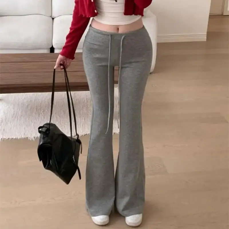 Korea Dongdaemun New Style Elegant Slim High Waist Slimming Long Leg Versatile Comfortable Flared Casual Pants Fashion W7QT