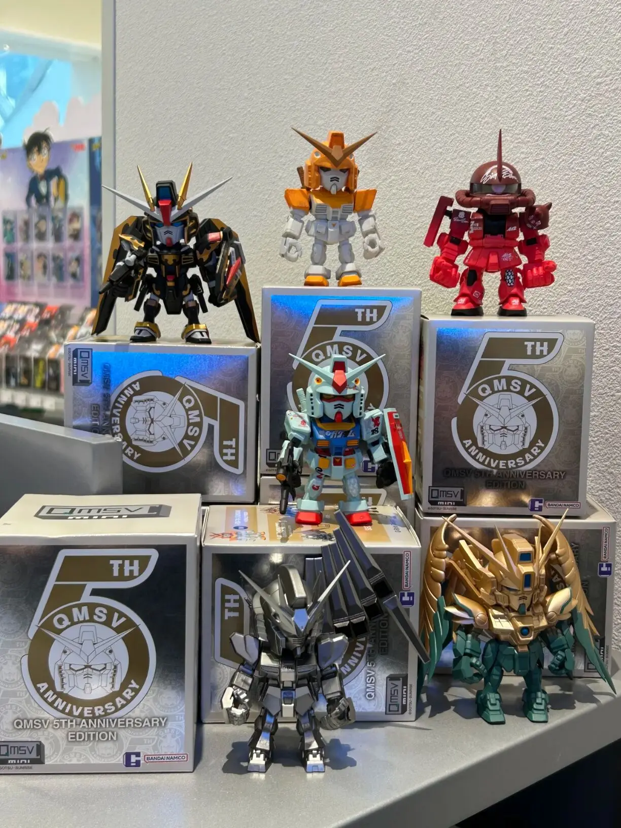 جديد حقيقي بانداي Qmsv Mini 5th الذكرى جمع صندوق أعمى الفنان روبوت مجاني Zaku هدايا مفاجأة رائعة ألعاب المهرجان #4