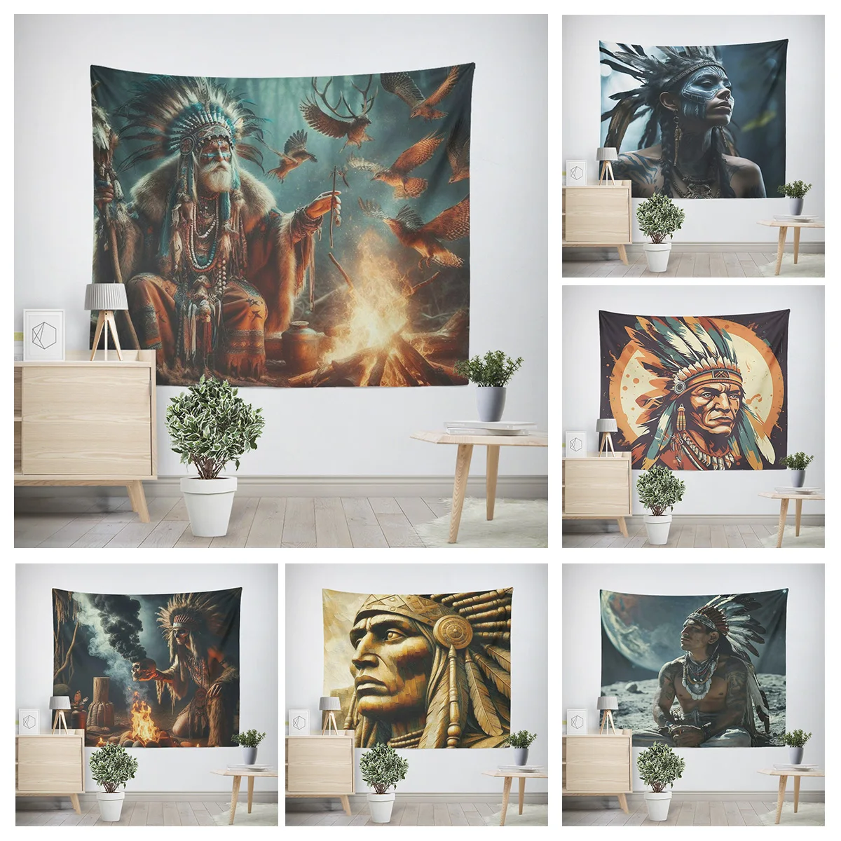 Home decoration modern room decor items wall tapestry aesthetic bedroom wall art large fabric ancient Egypt pharaoh retro