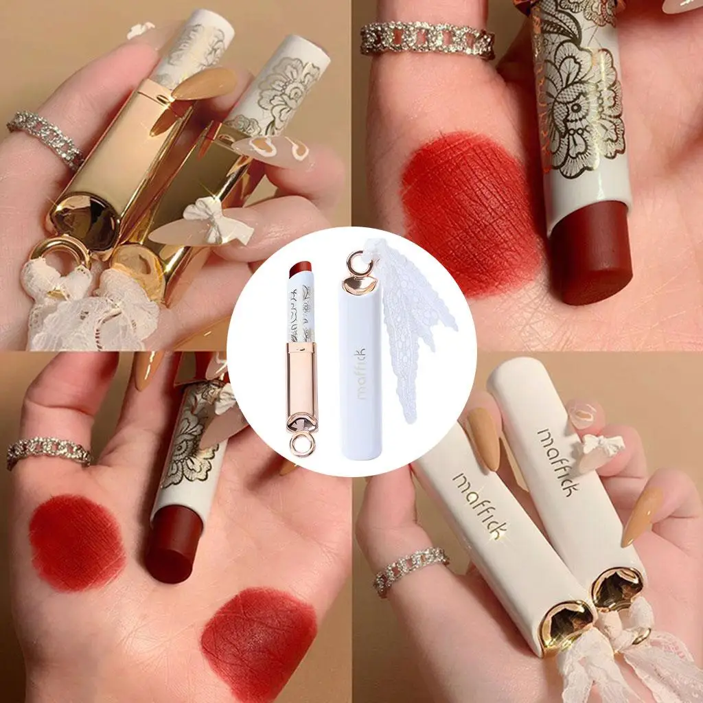 Pigmentiertes samtmattes Lippenstift-Set, wasserfest, leicht zu färbender Lipgloss für Mädchen, Damen, Party, Hochzeit, Make-up