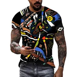 Summer New Abstract Graffiti Street style Men T-shirt 3D Printed Fashion Trend Personality harajuku O-neck Short Sleeve Tees Top