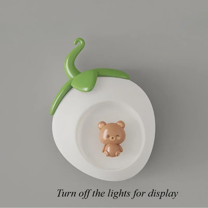 SANDYHA Cream Wall Lamp Cartoon Rabbit Bedside Light LED Lighting Fixture for Bedroom Living Children Room Home Decor Chandelier