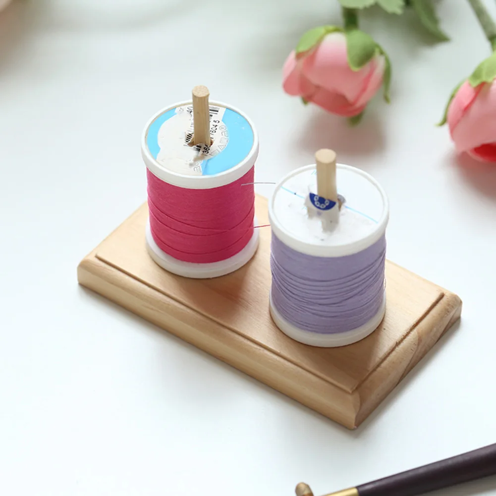 Embroidery Stitching Thread Holder Thread Spool Bobbin Rack Organizer With 2 Shaft