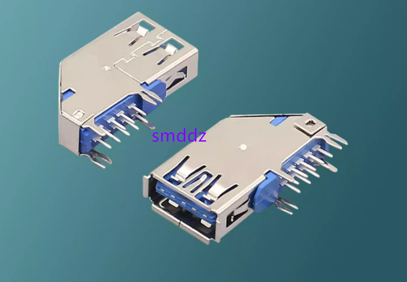 20pcs / AF side long body female socket USB 3.0A 90 degree pin USB interface with rolled edges