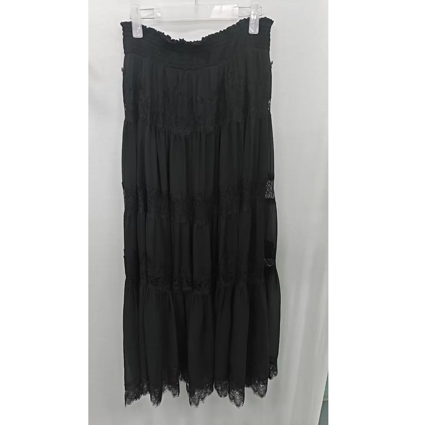 Black Lace Trim Ela…