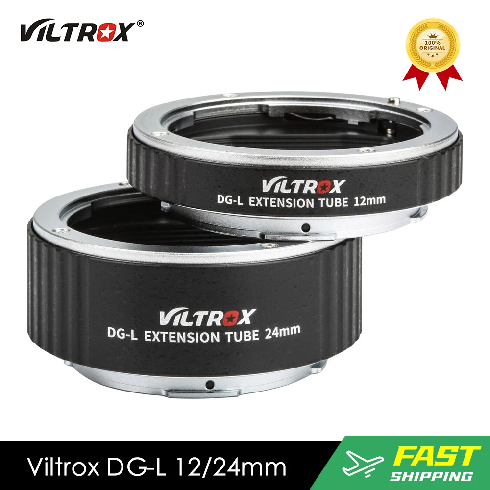 VILTROX DG-L Metal Auto Focus AF Macro Extension Tube Lens Adapter Ring 12MM 24MM for Leica Panasonic Sigma L Mount Camera