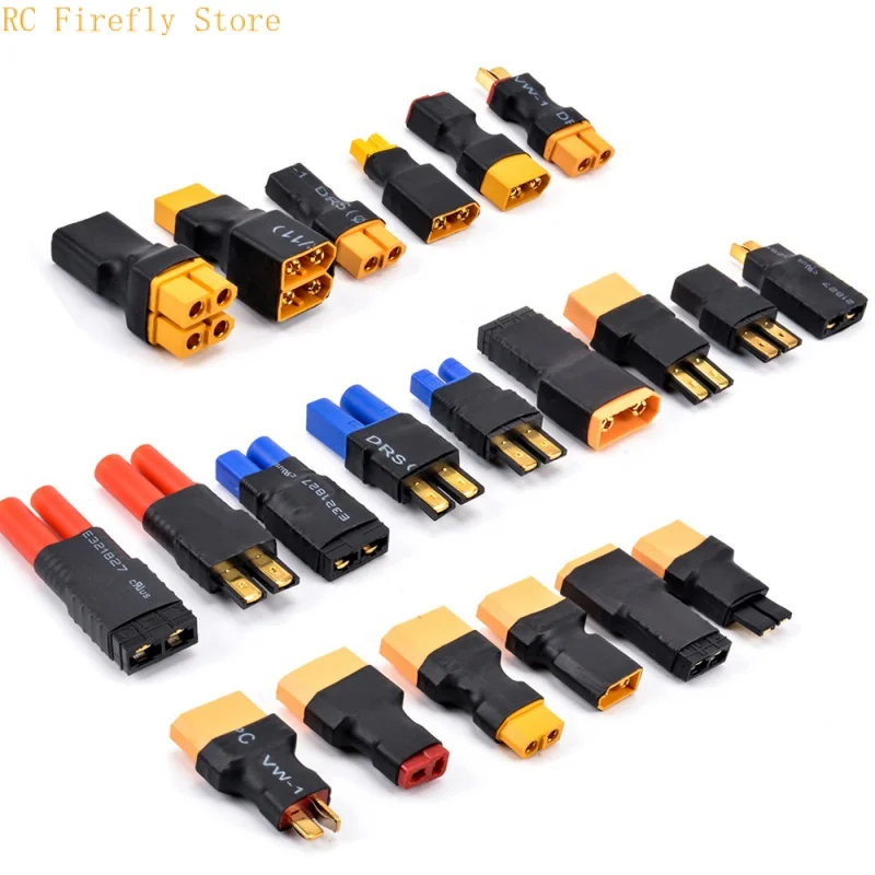 

XT30 XT60 XT90 TRX EC5 EC3 Deans T Plug HXT Female to Male Connectors Plug Adapter RC Lipo Battery Control Parts DIY