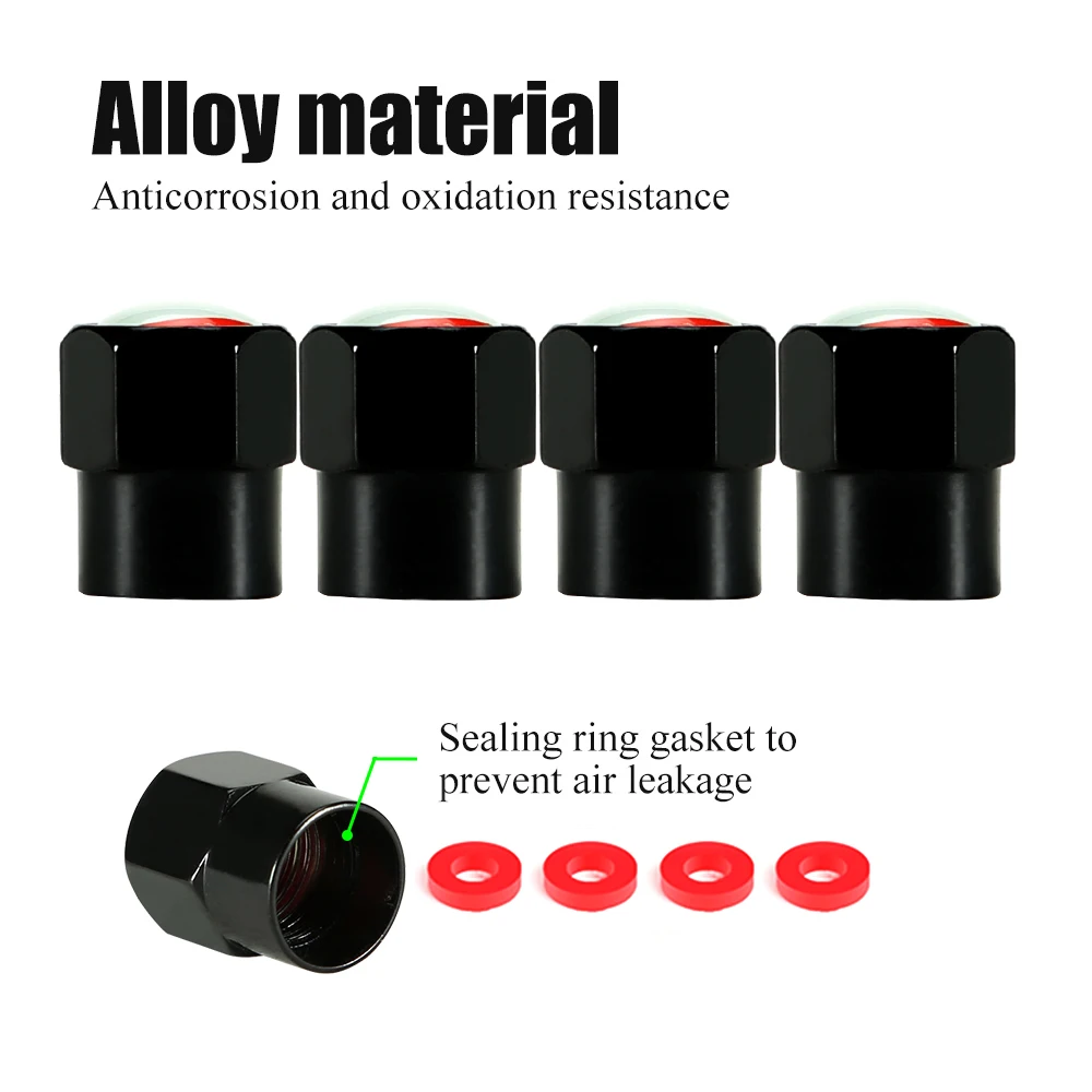 4Pcs/Set Aluminium Italian Flag Logo Pattern Wheel Tire Valve Caps Stem Air Cap Airtight Cover for Automobiles Trucks Protection