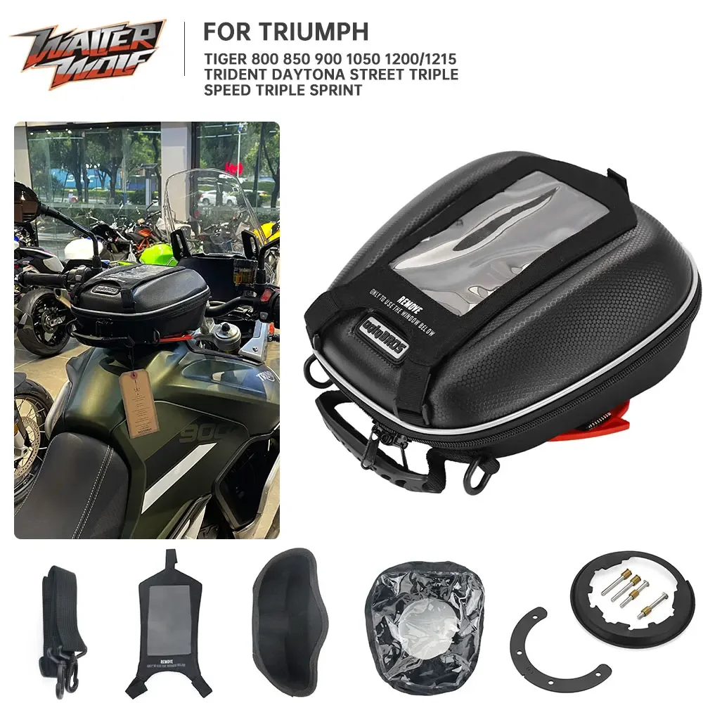 Fuel Tank Bag Luggage Storage Bags Tanklock Adapter For Tiger 800 900 1050 1200/1215 Trident Daytona Street Speed Triple 1050