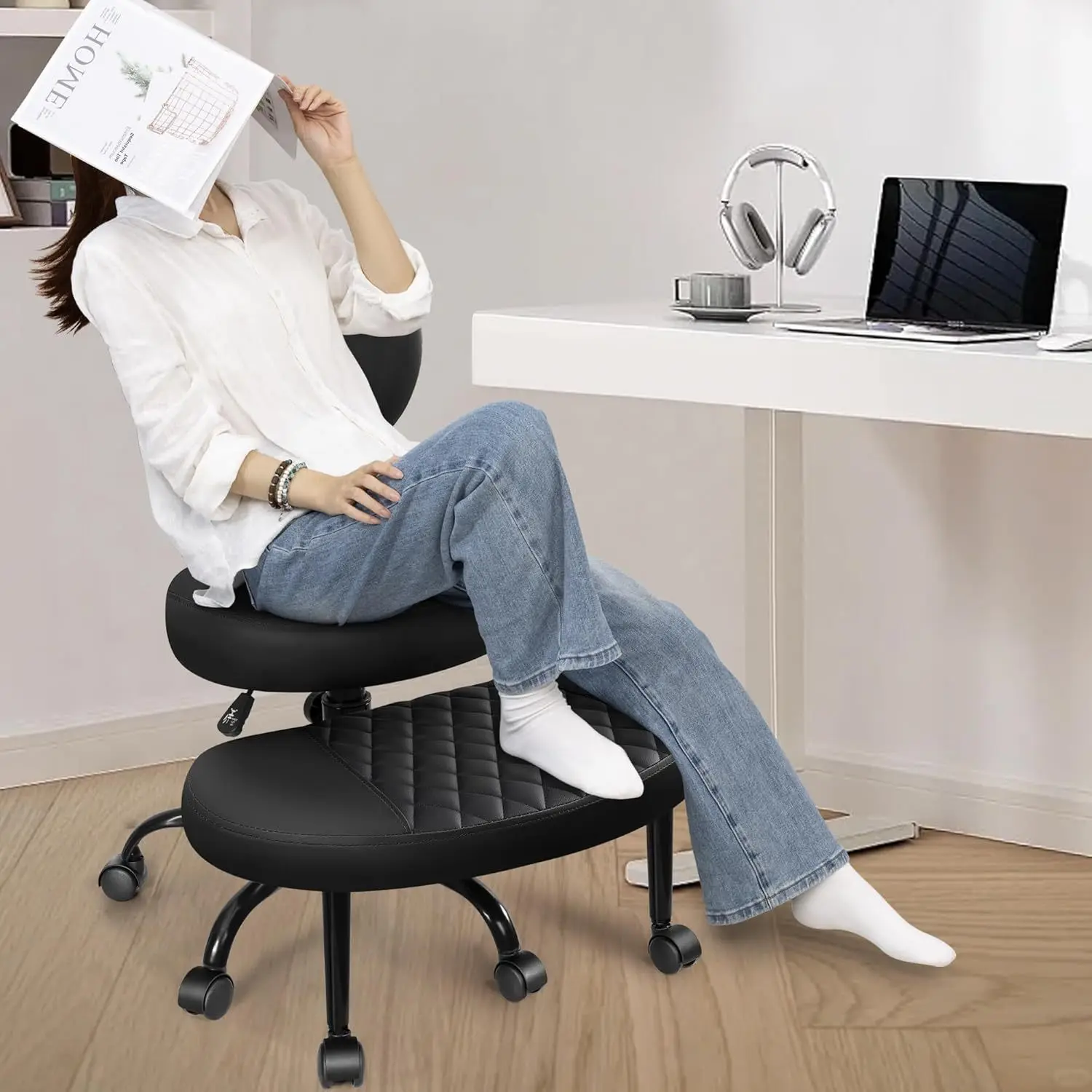 Customized cross-border monkey stool cross-legged chair yoga meditation posture chair stool office kneeling yoga chair
