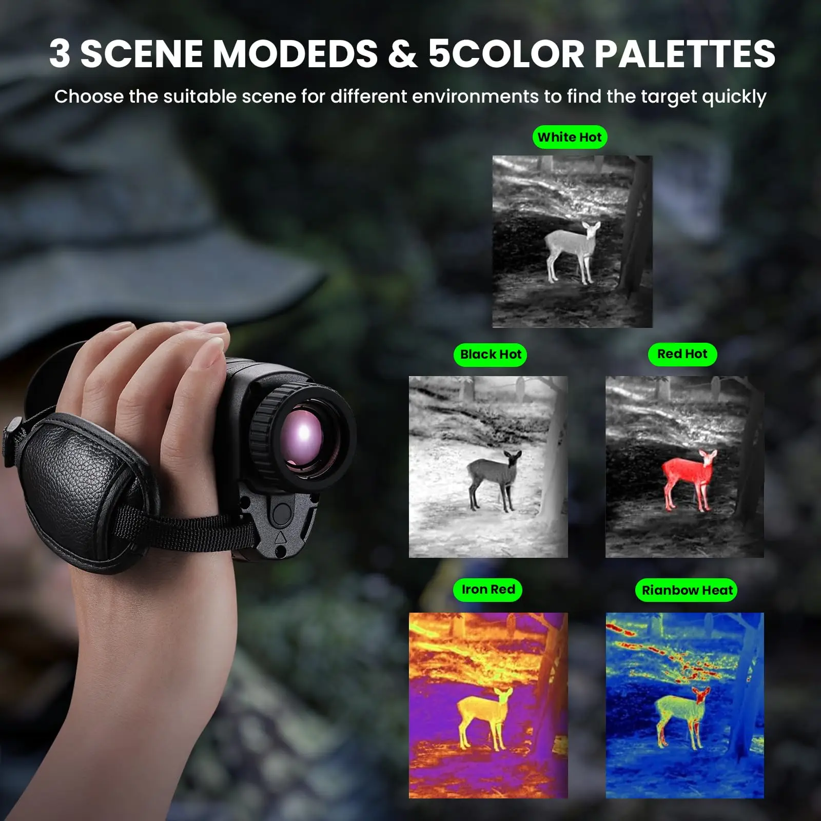 UNI-T UTx325M Thermal Monocular 400x300 Infrared Imager WiFi Video Handheld Night Vision Camera Outdoor Hunting Security
