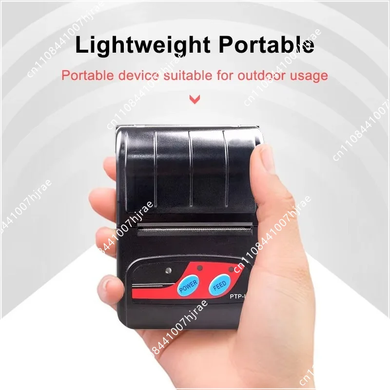 Portable Wireless Thermal Printer PTP-II 58mm Mini Bluetooth Receipt Printing Machine For Small Retail Business Daily Use