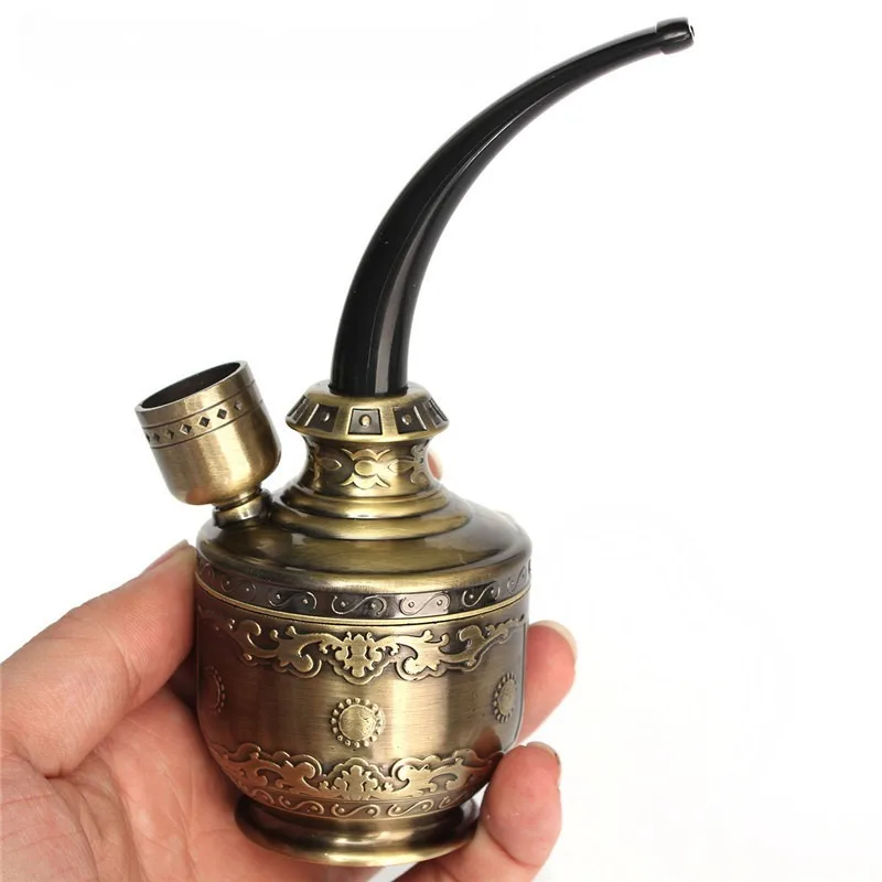 Bronze Water Smoking Pipe Shisha Hookah Cigarette Bottle  Holder Pipe Hookah Filter Smoke Metal Tube Filter Tar