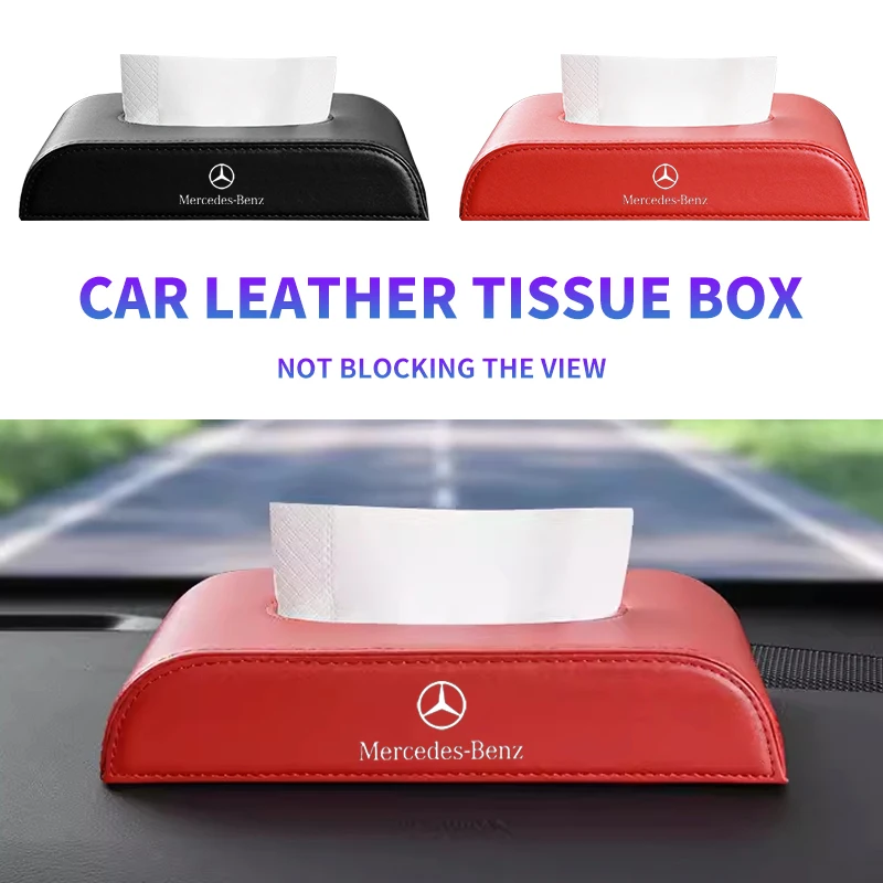 Car Tissue Box Holder Center Console Armrest Napkin Box For Mercedes Benz AMG class W205 W203 GLC GLK W206 W220 A180 W211