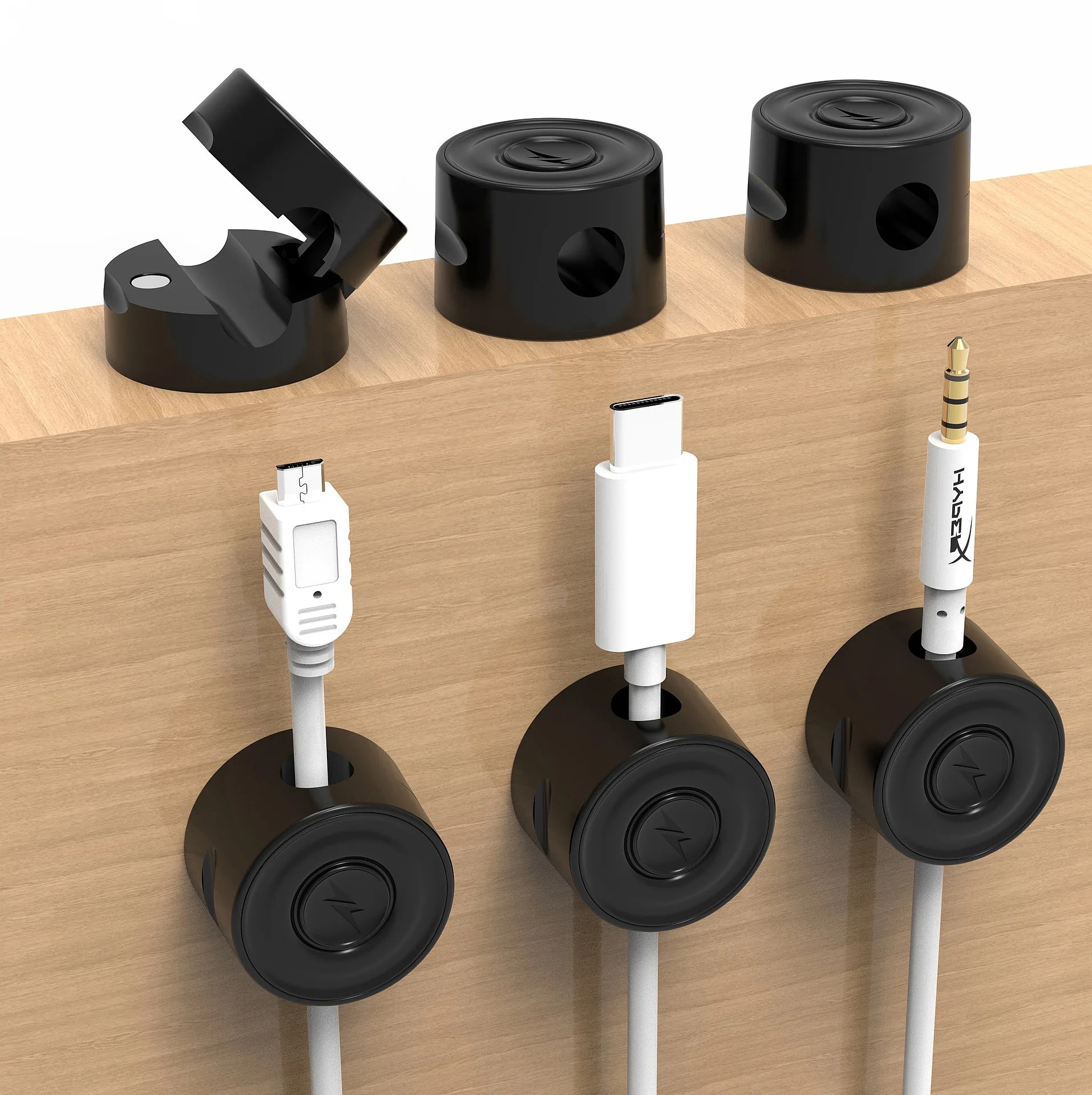 

Crossbody Magnetic Cable Organizer Desk Cord Clips Wire Holder
