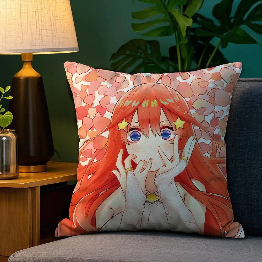 

Наволочка для дивана, гостиной, спальни, двусторонняя печать, Q-Quintessential Quintuplets, квадратная подушка, наволочка для сна