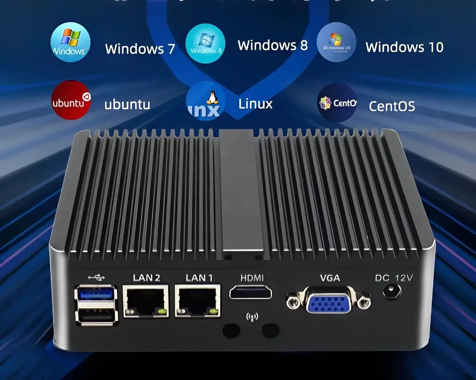 Micro industrial control machine embedded fully enclosed mini industrial control host business office portable small desktop cp