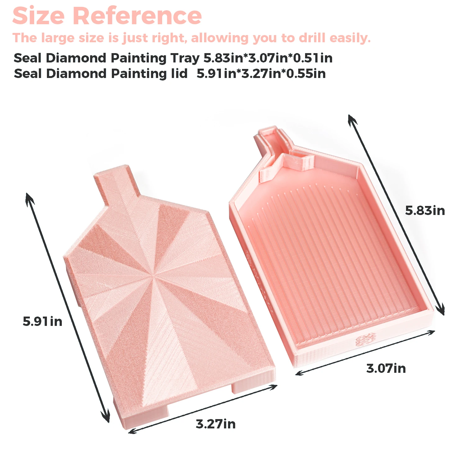 Nueva bandeja grande para pintura de diamantes, caja de almacenamiento con tapón emergente en forma de Y para accesorios de pintura de diamantes 5D,