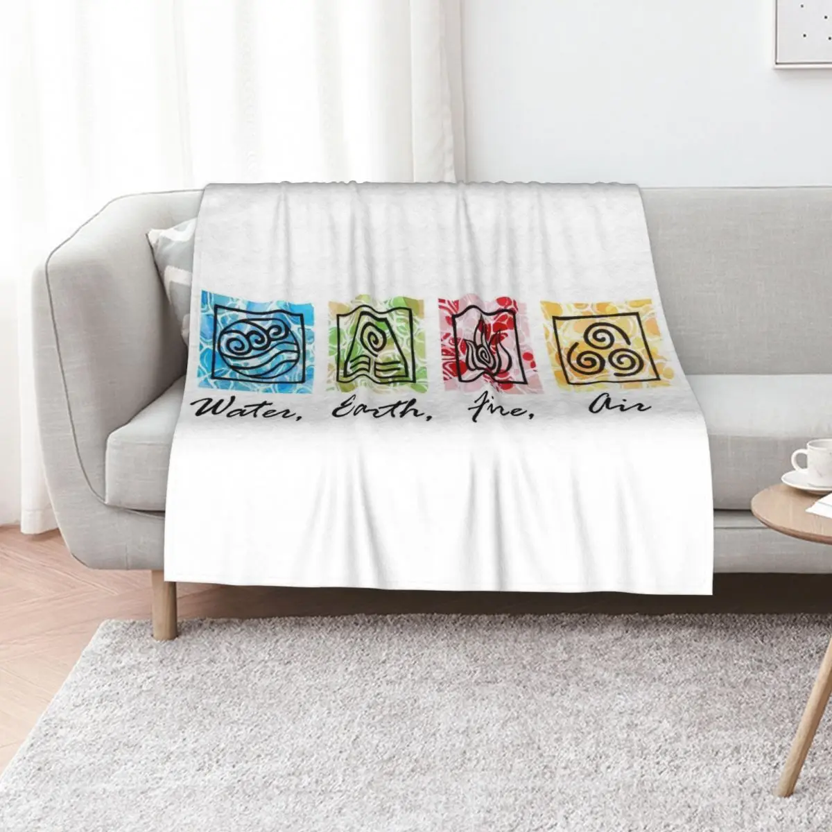 Four Elements Throw Blanket wednesday Comforter Sofa Furry blankets ands Thin Blankets