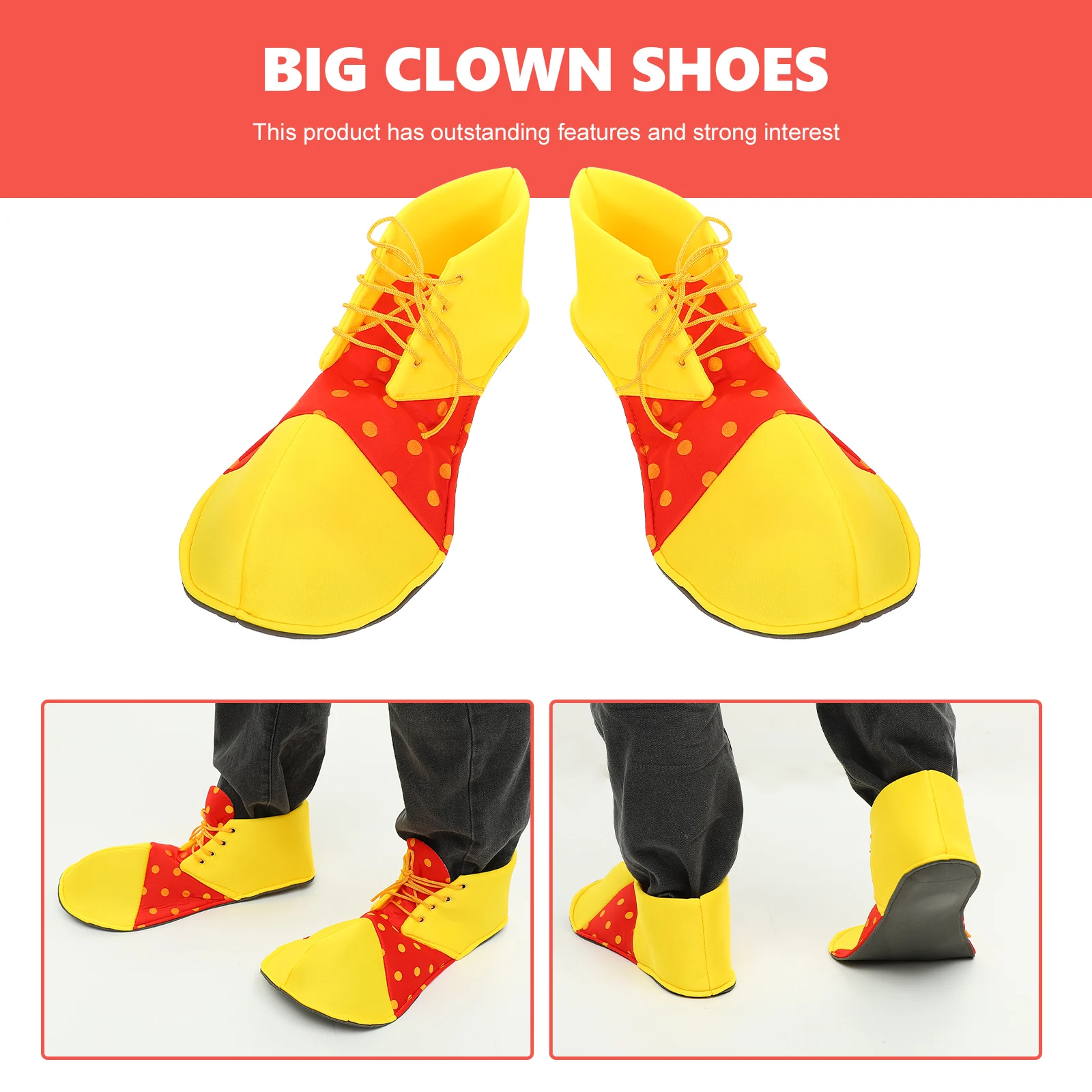Forniture di Halloween Scarpe da clown Costume cosplay Calzature da clown grandi per la festa del circo Natale