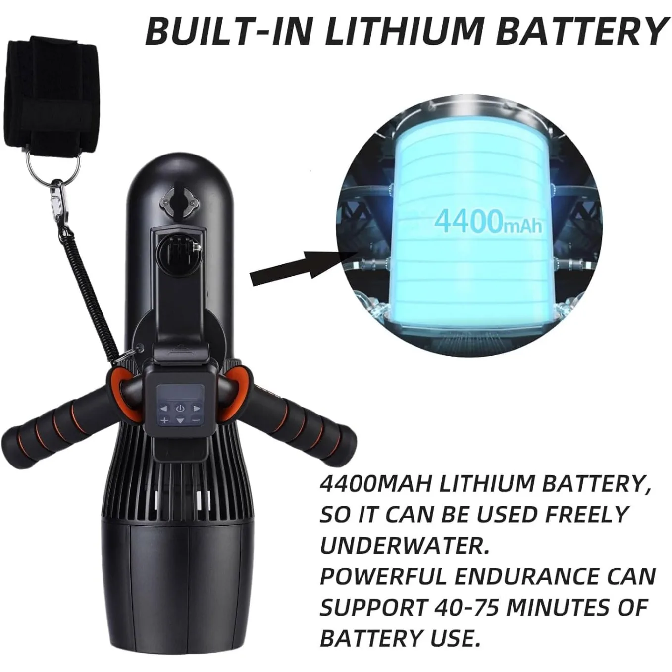 카몰렉 전기 수중 스쿠터 500W 40M 프리다이빙 스노클링 씨 스쿠터 브러시리스 모터 60분