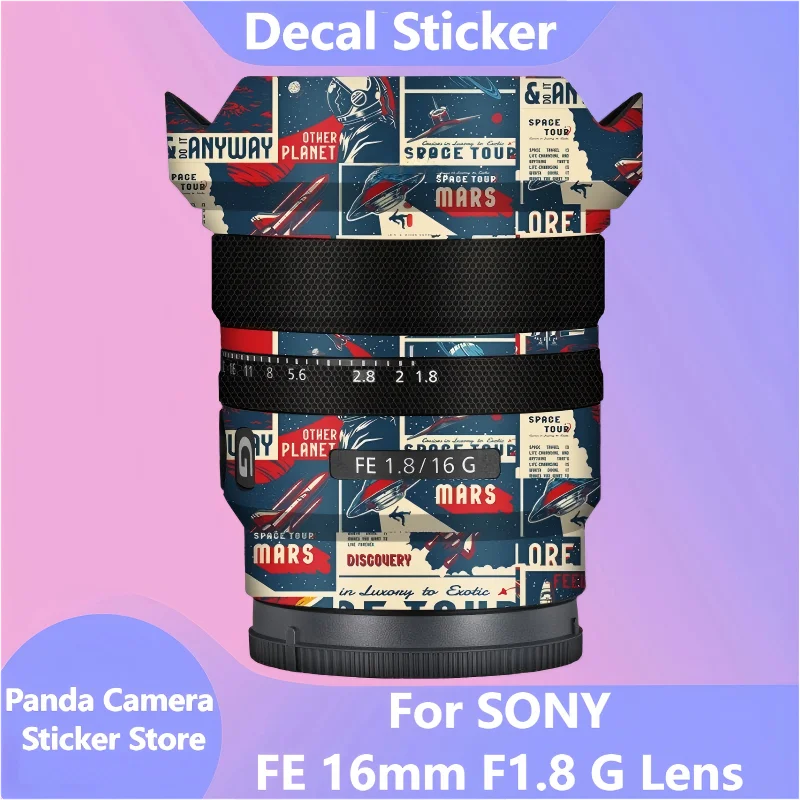 

Наклейка для объектива Sony FE16mm F1.8G Наклейка для объектива Sony FE16 F1.8 G Обёрточная крышка объектива 16 1,8 Защитная наклейка FE16F1.8G Skin