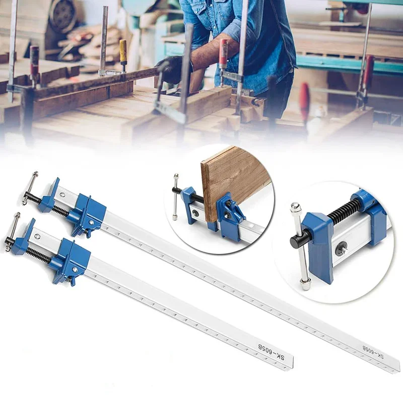 ONLY 1PC 24Inch DIY Heavy F Clamp T Bar Wood Clamps for Woodworking Quick Release Fixture Sash Long Cramp Bench Wood Grip