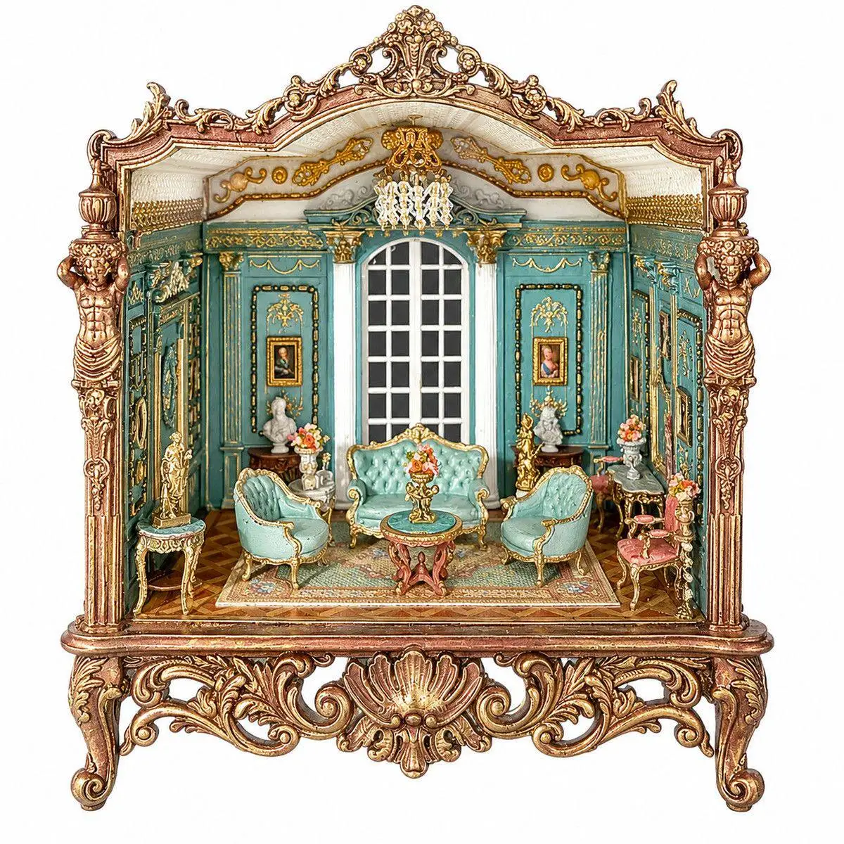 Retro Victorian-Style Miniature House, 3D Resin Relief Refrigerator Magnet, Creative And Unique Decorative Item, High-Quality