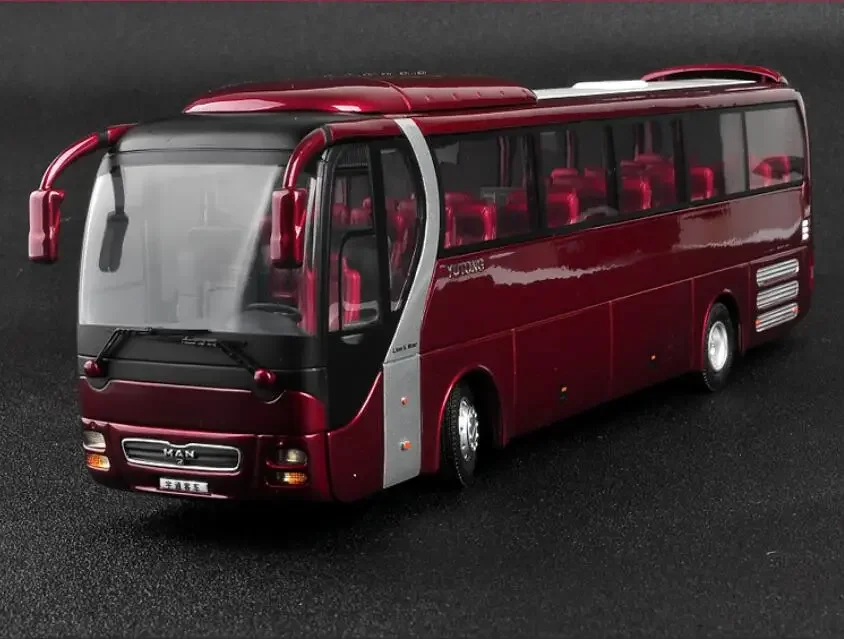 

1/42 для MAN Lion's Star YuTong Bus ZK6120R41 литая под давлением металлическая модель автомобиля игрушки для мальчиков и девочек подарочная коллекция красный/белый металл, пластик