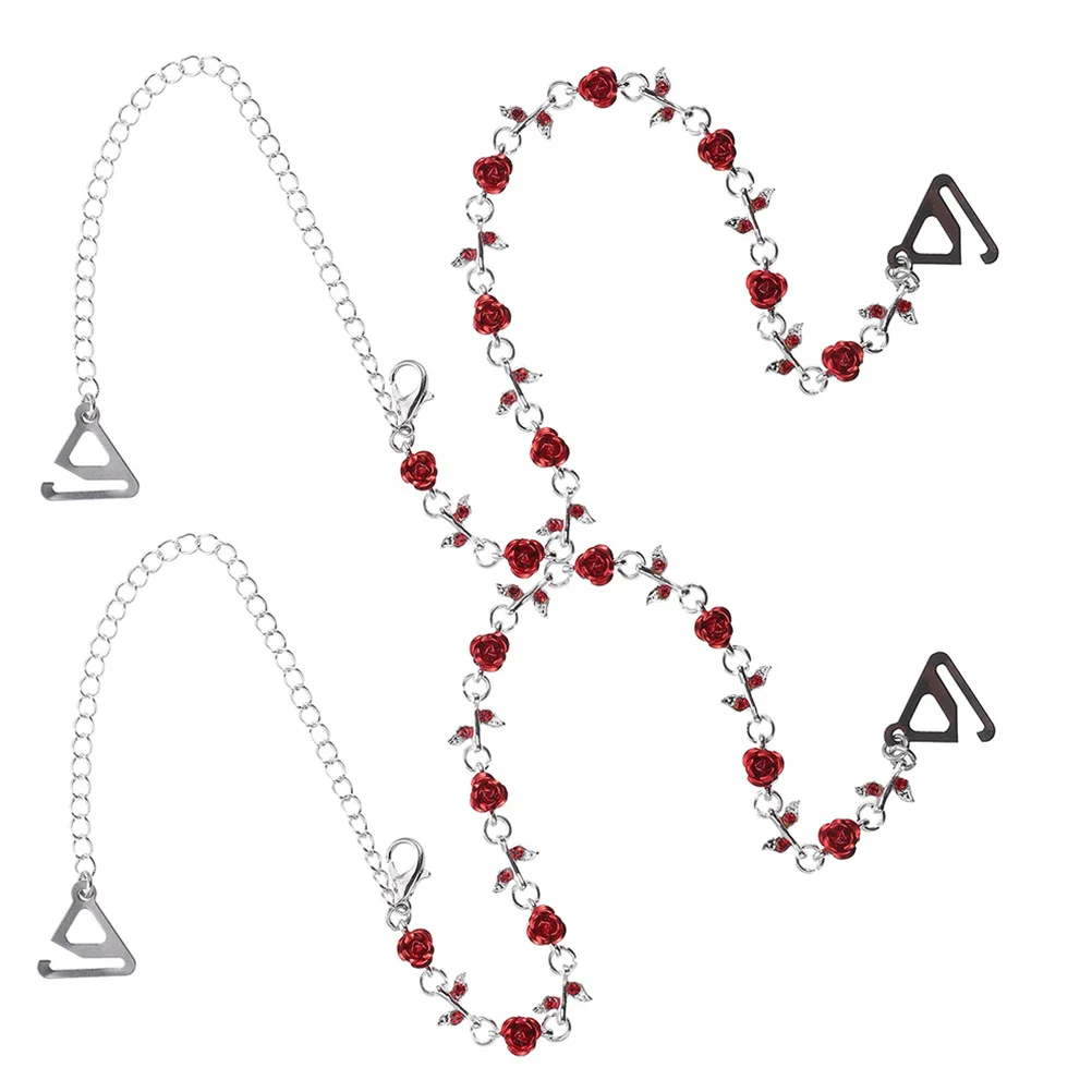 1 Paar Strass-BH-Schultergurt, rutschfest, Rosen-Design, verstellbarer Ersatz für Frauen, unsichtbarer Riemen, dekorativer BH
