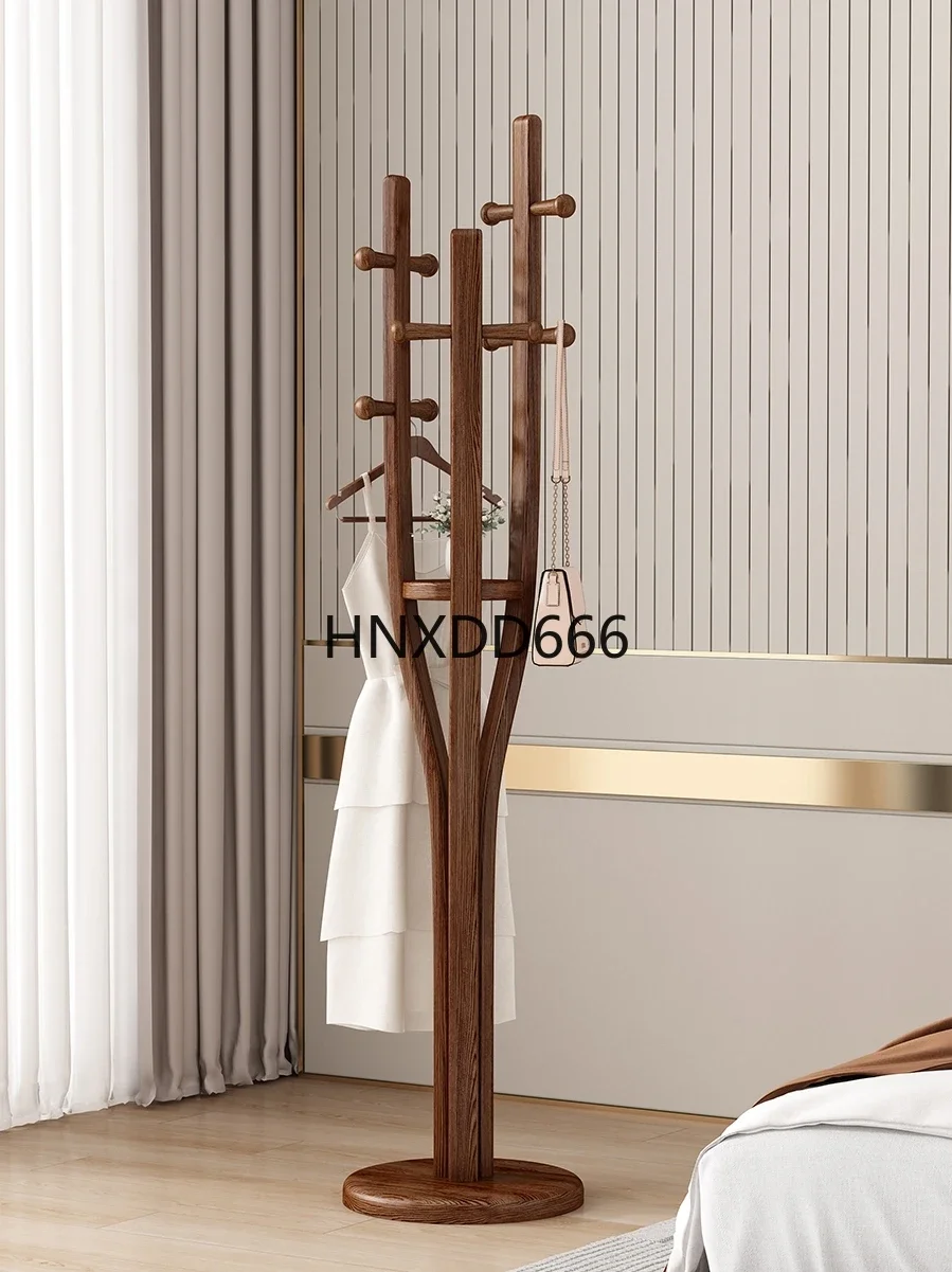 Ash wood coat rack floor-to-ceiling bedroom home does not take up space hanger