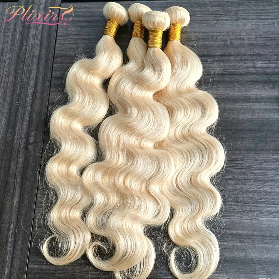 24 26 28 30 Inch 613 Blonde Body Wave Bundles Human Hair Remy Brazilian 1/3/4 Human Hair Bundles Deal Human Hair Extensions Unprocessed Virgin Vietnamese Bundles