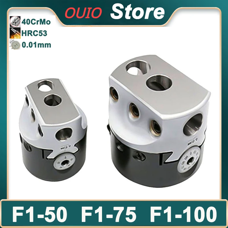 Ouio f1 Torno da Cabeça Aborrecida Barra Aborrecida Suporte para Ferramentas de Fresagem Conexão para Áspero 50 mm 75 mm 100 mm