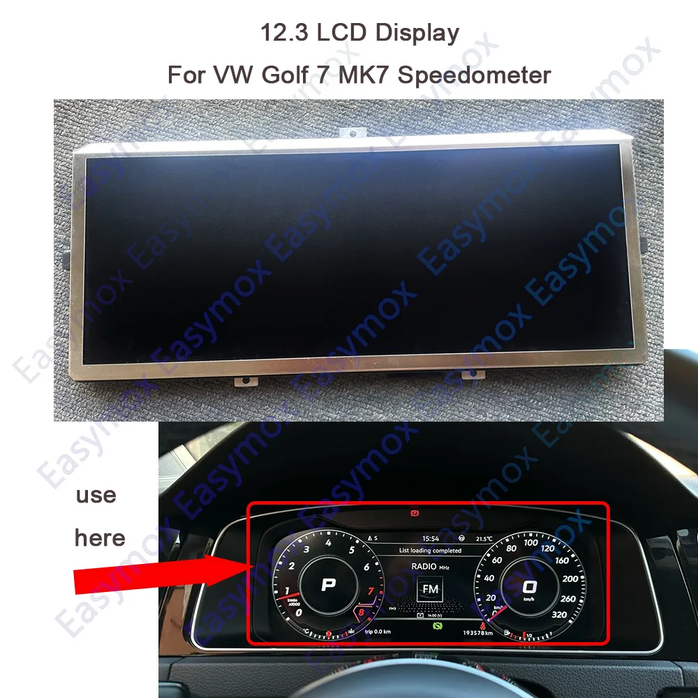 12.3 Inch LCD Digital Display For 2016-2021 VOLKSWAGEN VW TIGUAN Cockpit Digital Gauge Cluster SPEEDOMETER 