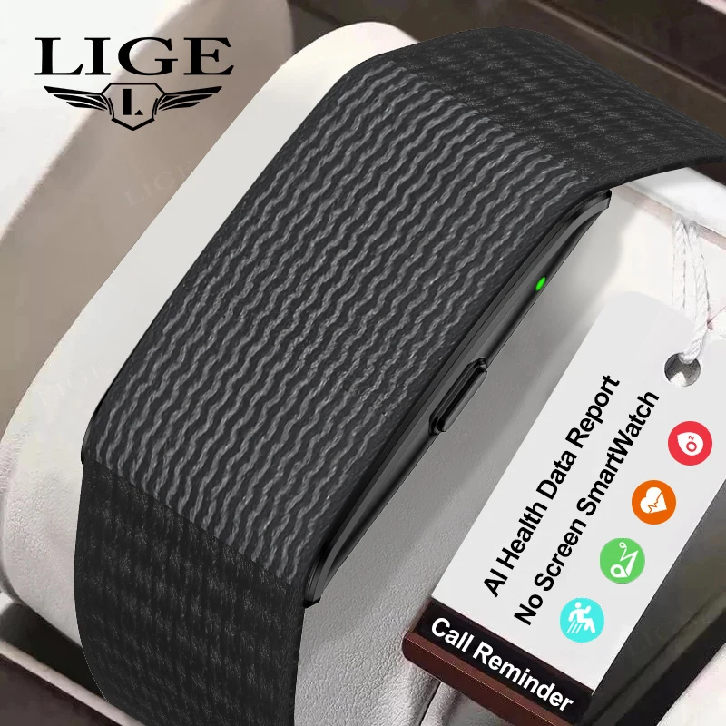 

No Screen Smart Watch Men Call Reminder Fitness Tracker Sport Smartband Blood Pressure AI Health Monitoring Smart Bracelet Women