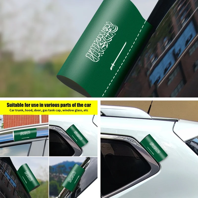 Saudi Arabia Flag Logo Stickers Car Window Trunk Label Wash Label Sticker Decal Waterproof Decoractive Sticker Auto Accessories