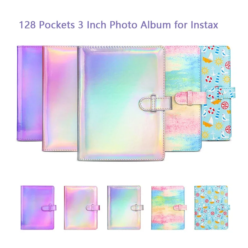 128 Pockets 3 Inch Mini Film Photo Album Book Name Card Holder for Fujifilm Instax Mini 12 LiPlay Camera Film Paper Collection