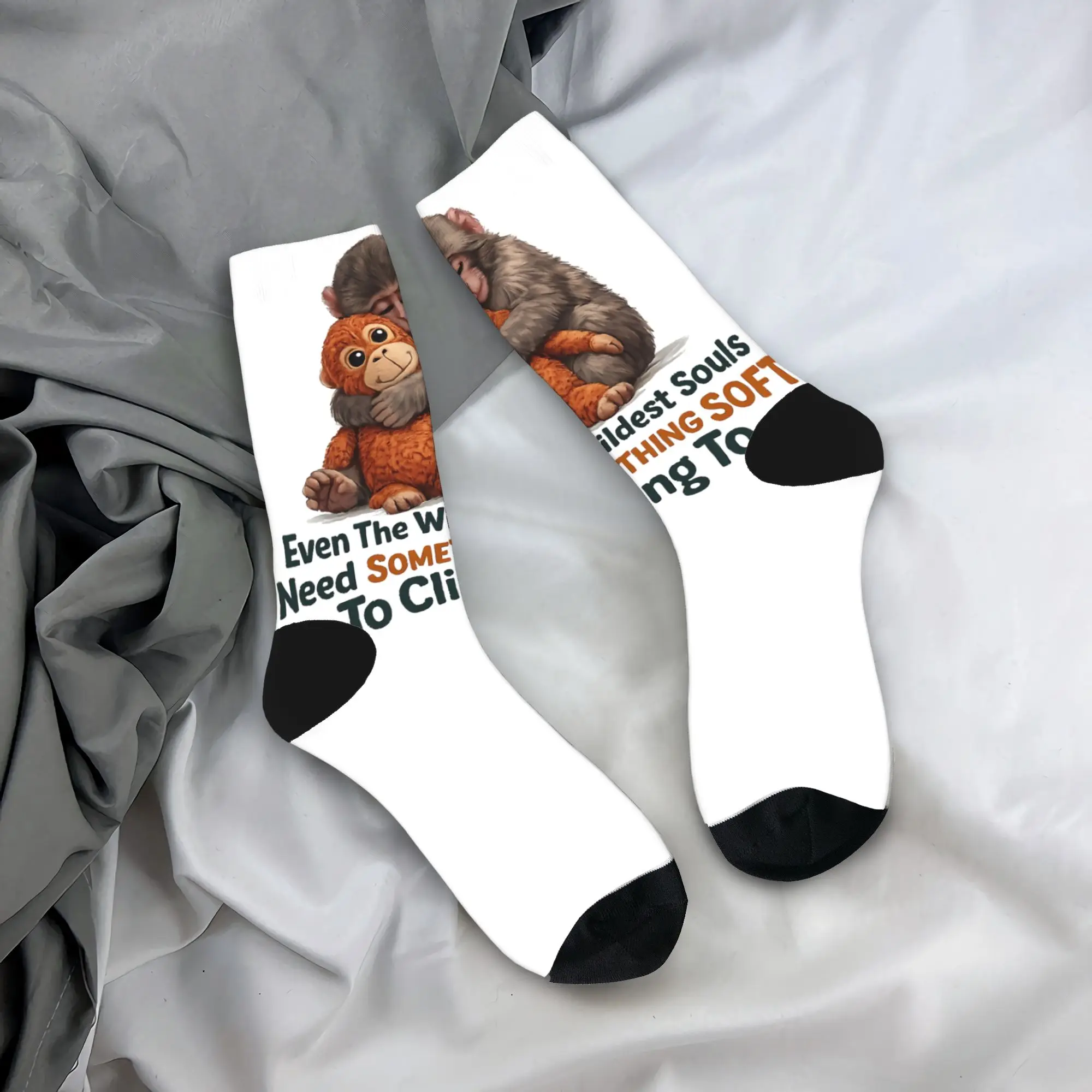 

Punch Monkey Socks Gothic Stockings Spring Non Slip Adults Men Socks Warm Soft Graphic Skateboard Socks