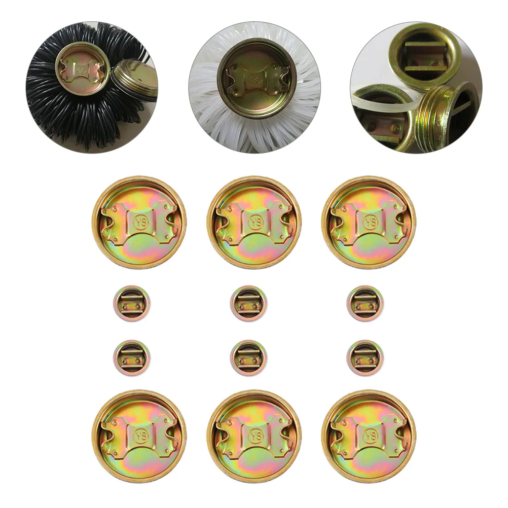 12 Pcs Oil Barrel Iron Cover Seal Caps Gallon Faucet Lids Drum Bung Plug Golden Water