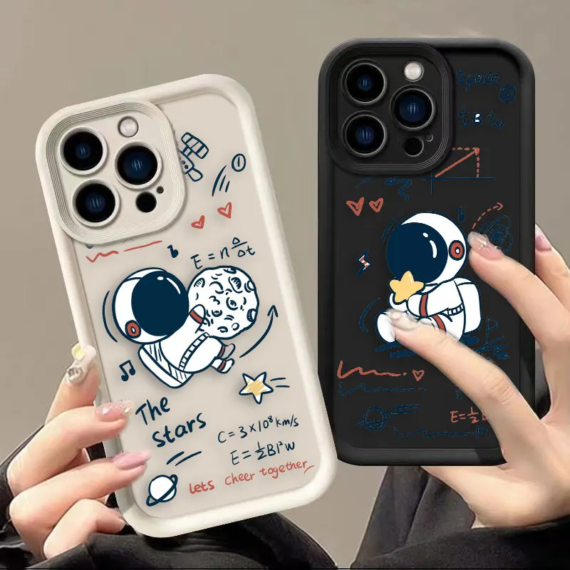 

Cartoon Astronaut Space Phone Case For Redmi NOTE 8 9 A1 A2 A3 9 9A 9C 10 10C 12 12C 13 13C 14C 15 15C K30 K40 K50 K60 Case Capa