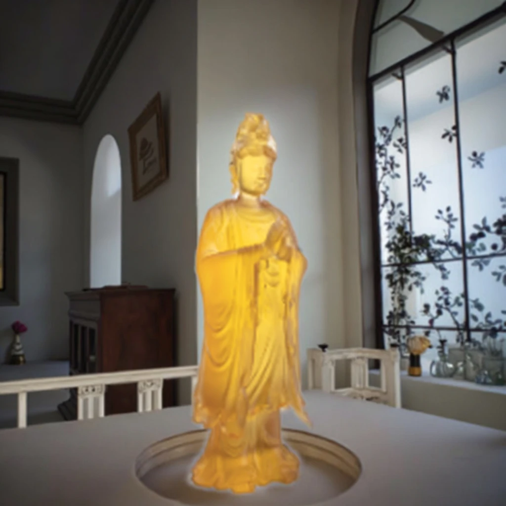 *&rThree Holy Buddha Statues 10cm Crystal Carved Figurines for Home/Buddhist Temple Art Religious Family Sculptures China